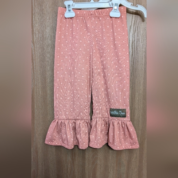 Matilda Jane Pink Polka Dot Kids Bottoms - Picture 1 of 6